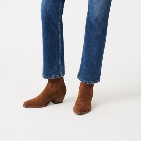 Maje Suede Western Cowboy Women’s Flats Boots - Picture 1 of 16